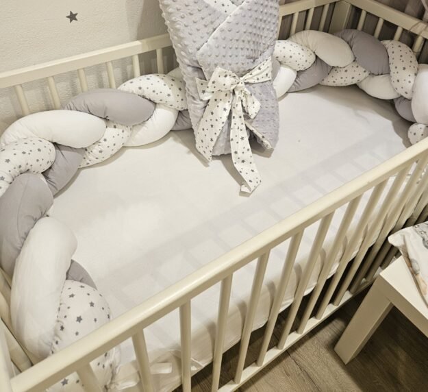 PLETENICA ZA KREVETIĆ SIVA MIX