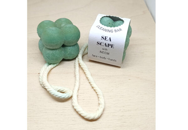 BUBBLE Soap-free čistač za lice, tijelo i ruke - Seascape - neem green clay