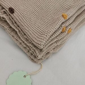Dekica za djecu i bebe - končana, pamuk, bež