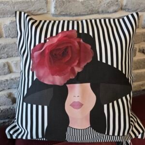 Pink Rose - pamučna jastučnica